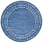 Safavieh Adirondack ADR110F-4R 4" x 4"  Light Blue/Dark Blue Round Rug, , large
