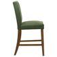 Coaster Paxton Counter Chair with Green Upholstery in Warm Brown, , large