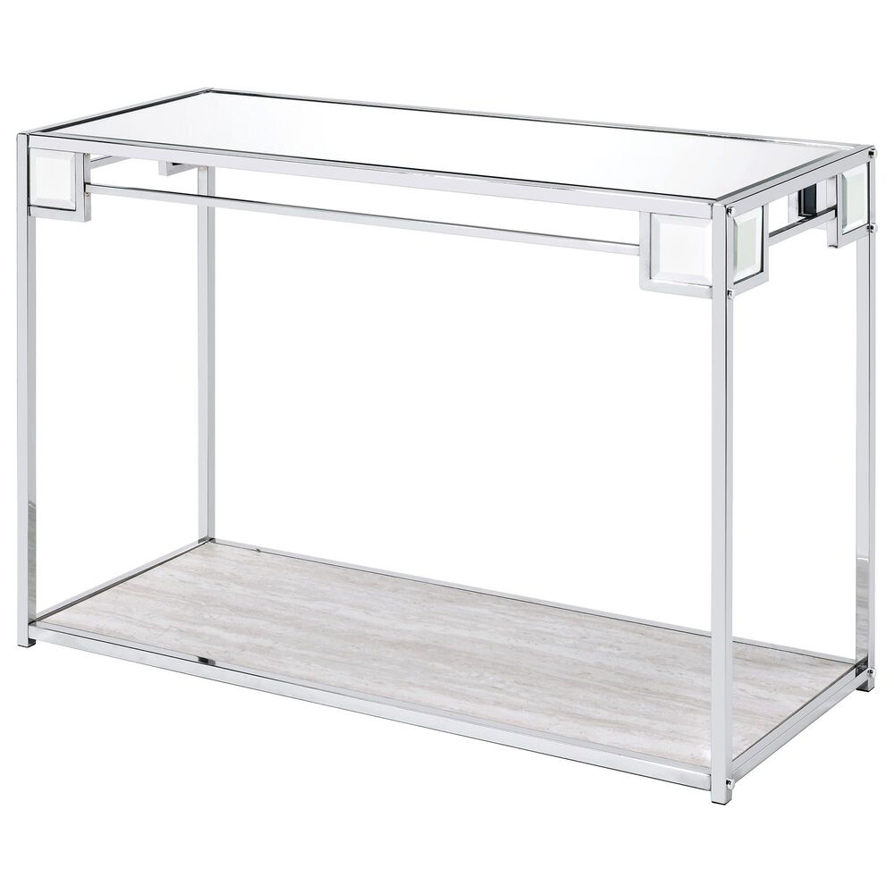 Gunnison Co. Asbury Console Table in Mirrored/Chrome, , large