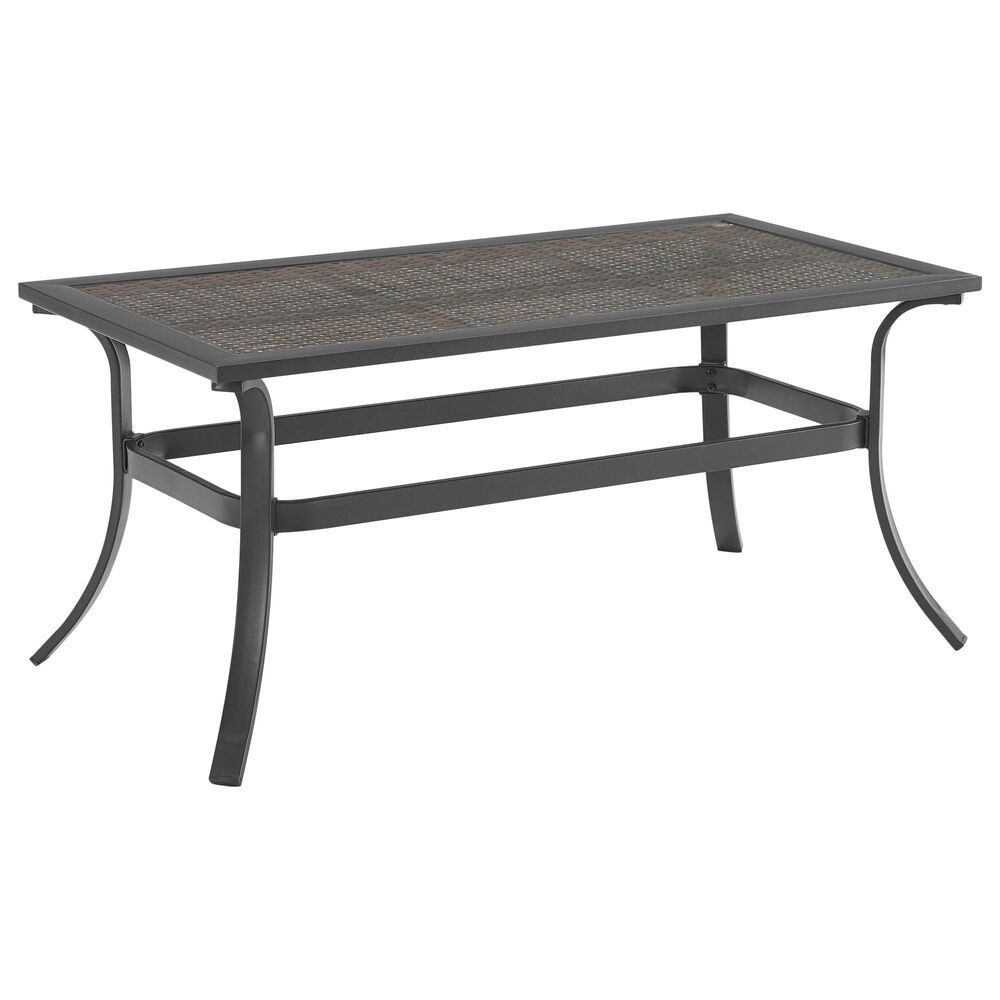 Crosley Furniture Dahlia Patio Coffee Table in Matte Black - Table Only, , large