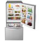 Whirlpool 18.67 Cu. Ft. Bottom Freezer Refrigerator in Monochromatic Stainless Steel, , large