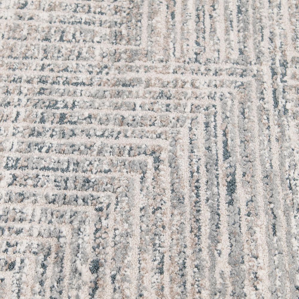 Central Oriental Heirloom Odette Sky Blue and Navajo White 9'10" x 12'10" Area Rug, , large