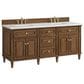 James Martin Vanities Lorelai 72"Double Vanity in Mid-Century Walnut with 3 cm Ethereal Noctis Quartz Top, , large
