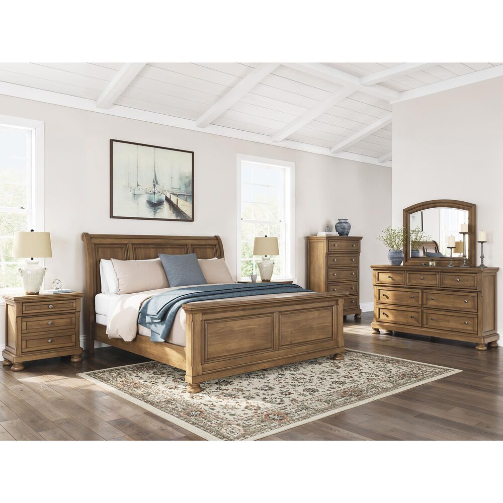 Ashley Feddinger King Sleigh Bed in Chestnut Brown, , large