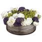 Allstate Floral 8" Rose/Queen Anne"s Lace/ Grass Planter in White, , large