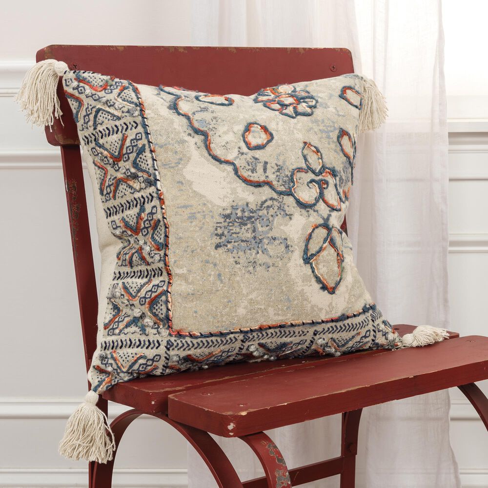Rizzy Home Abstract 20" Poly Filled Pillow in Natural, , large