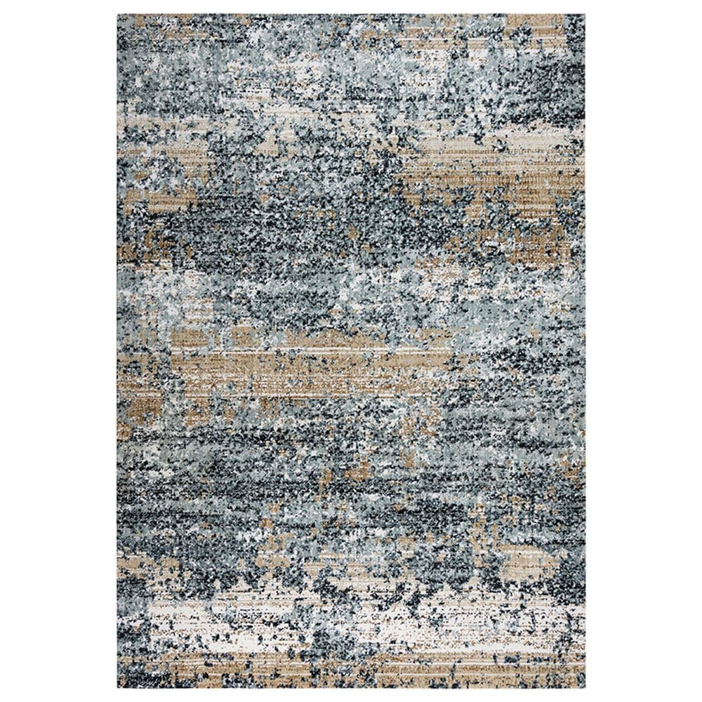 RIZZY Elite 2"6" x 8" Light Gray and Brown Runner, , large