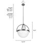 Hunter Wedgefield 3-Light Pendant in Brushed Nickel, , large