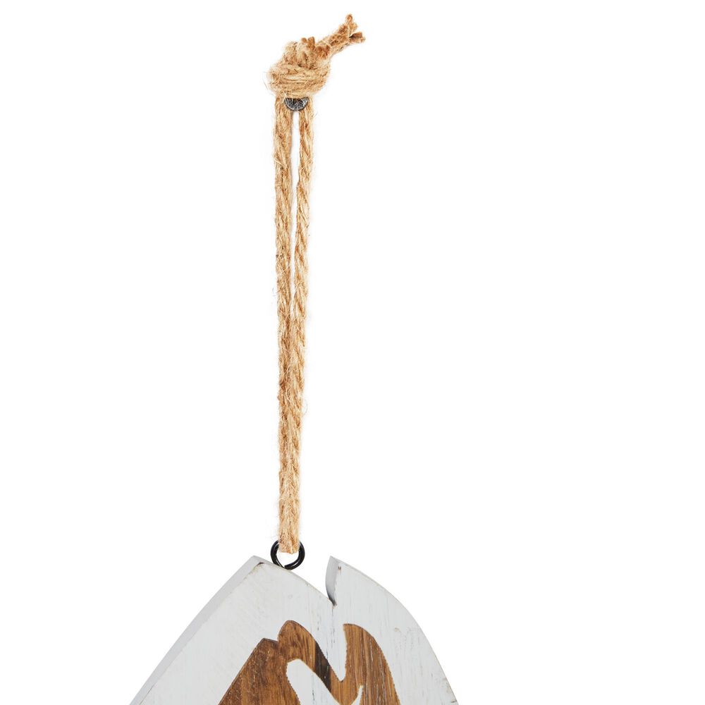 Maple and Jade 30&quot; x 10.5&quot; Coastal Fish Wall Decor in Brown and White &#40;Set of 3&#41;, , large