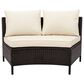 HOMLUX 5 Pieces All-Weather Brown PE Rattan Wicker Sofa Set in Beige, , large