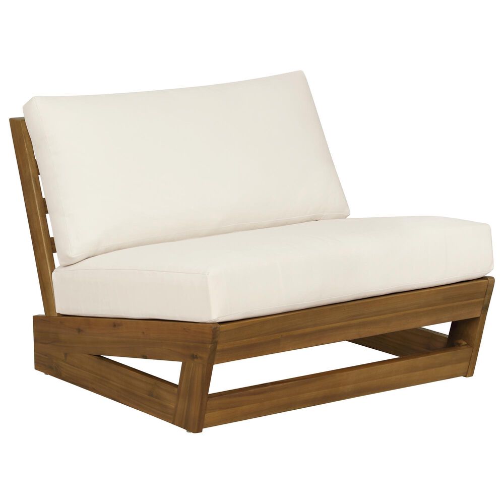 Linon Home Decor Silbury Patio Armless Chair in Jet Black, , large