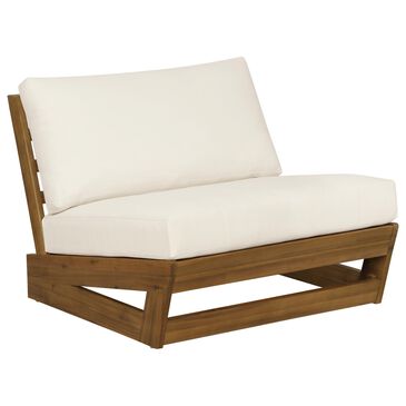 Linon Home Decor Silbury Patio Armless Chair in White, , large