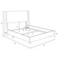 Skyline Furniture Queen Wingback Bed in Zuma Charcoal, , large