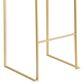 Lumisource Fuji Stackable Barstool with Black Faux Leather in Gold (Set of 2), , large