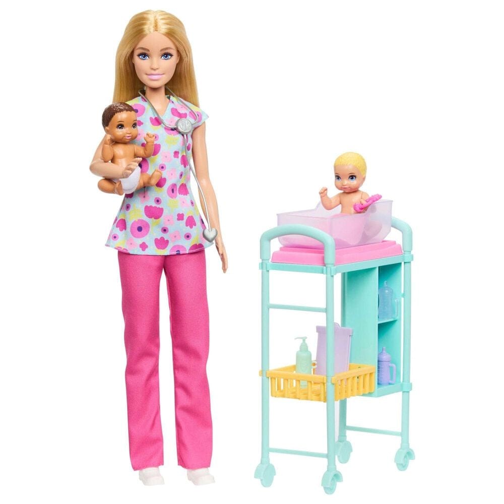 Barbie Careers Baby Doctor Playset with Blonde Fashion Doll, , large