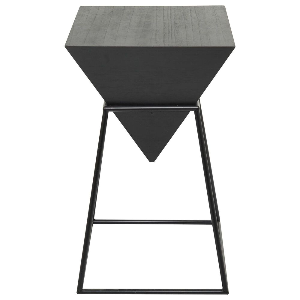 Maple and Jade Triangle End Table in Black, , large