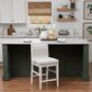 Linon Home Decor Regina Counter Stool with Light Grey Cushion in White (Set of 2), , large