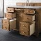 James Martin Vanities Bristol 48" Single Bathroom Vanity in Saddle Brown with 3 cm Carrara White Marble Top and Rectangular Sink, , large