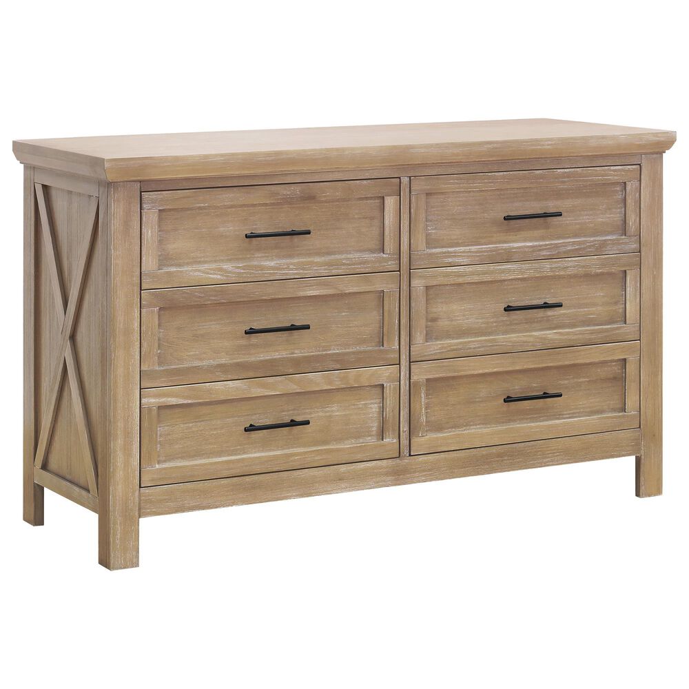 DaVinci Emory Farmhouse 6-Drawer Dresser in Driftwood, , large