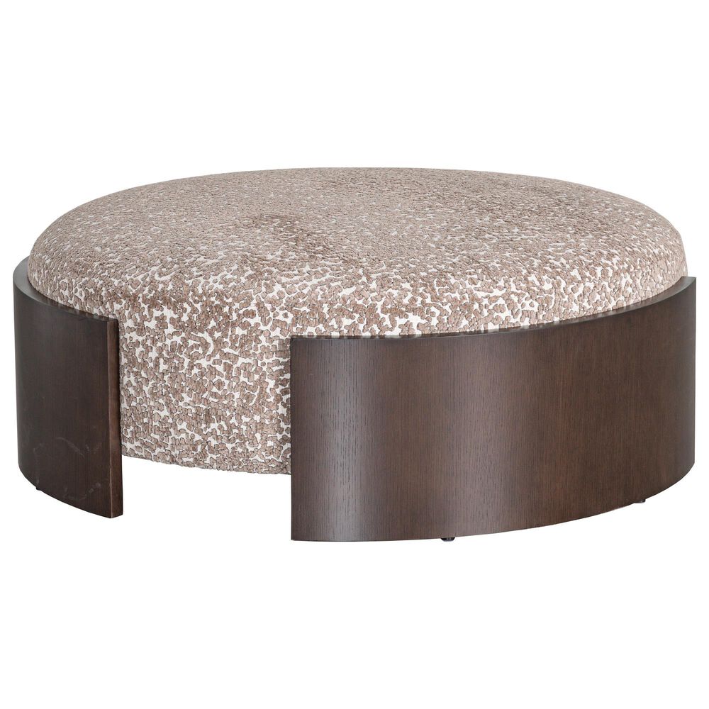 Century Lunar Oak Ottoman in Tan, , large