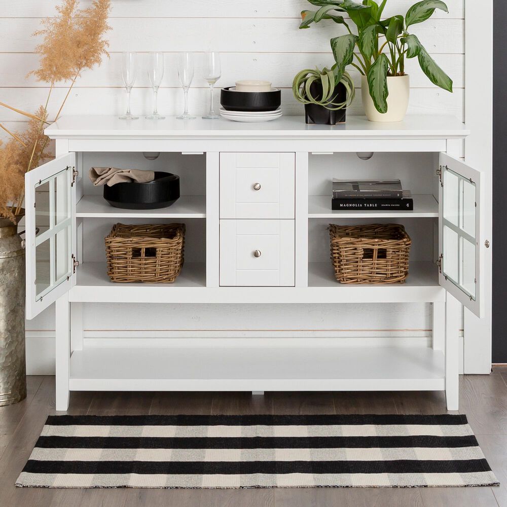 Walker Edison 52&quot; TV Stand in White, , large
