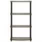HOMLUX Turn-N-Tube 4-Tier Multipurpose Shelf Display Rack in French Oak Grey and Black, , large