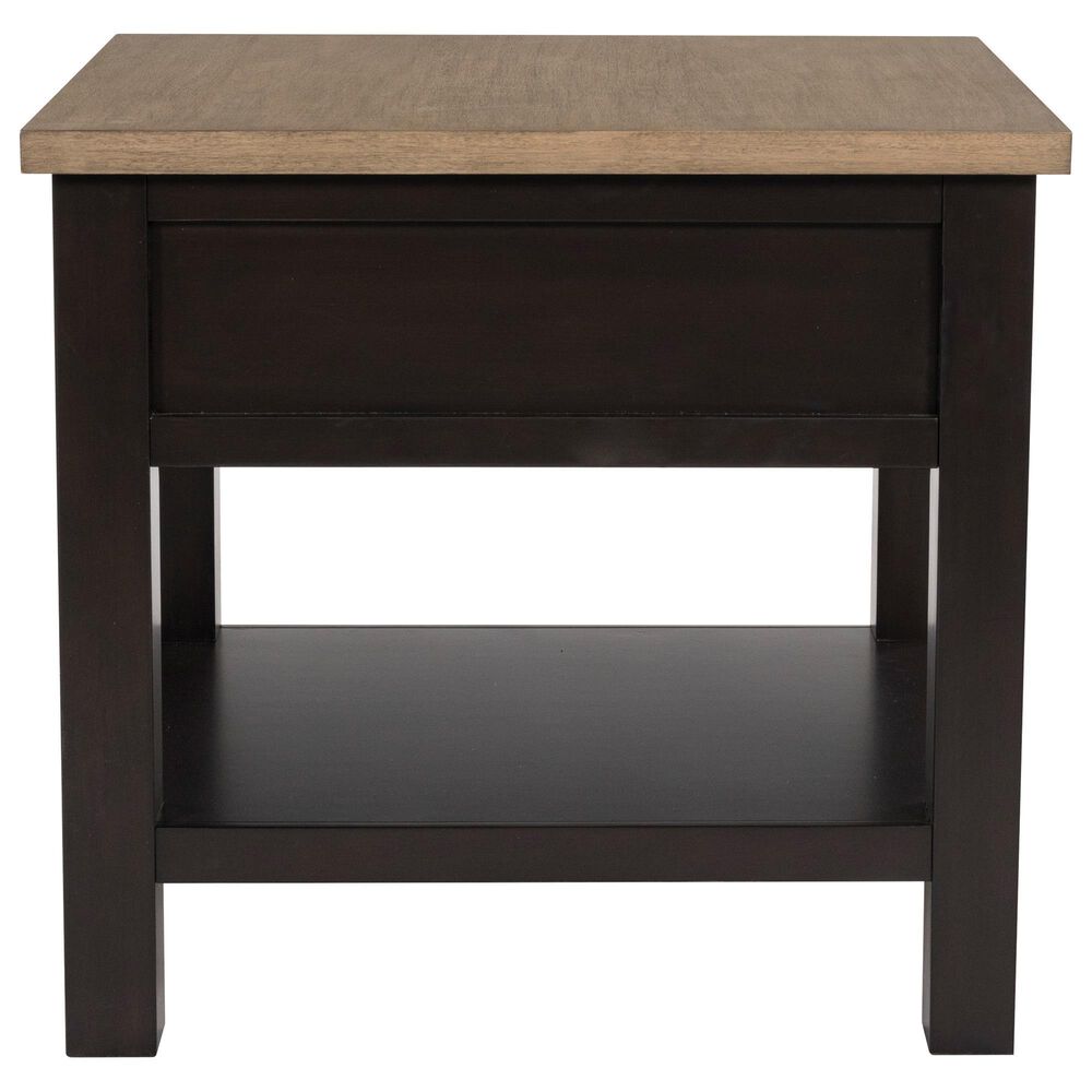 Ashley Drazmine End Table in Brown and Dark Chocolate, , large
