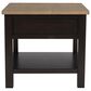 Ashley Drazmine End Table in Brown and Dark Chocolate, , large