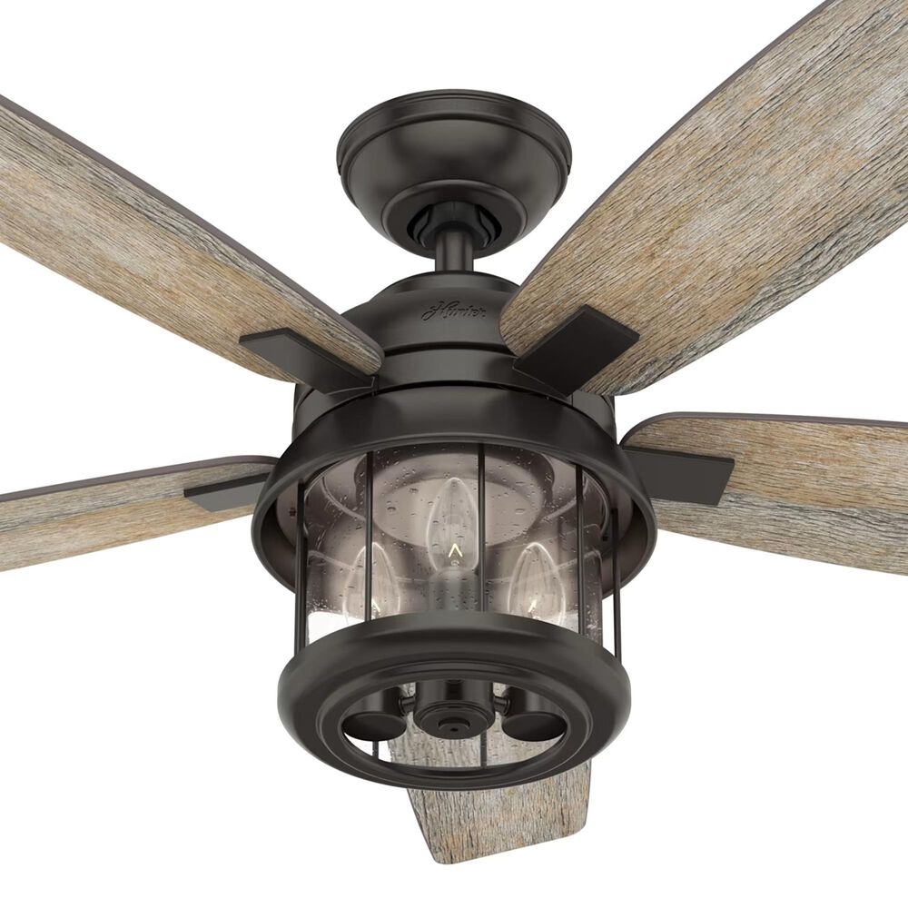 Hunter Coral Bay 52&quot; Outdoor Ceiling Fan with Lights in Noble Bronze, , large