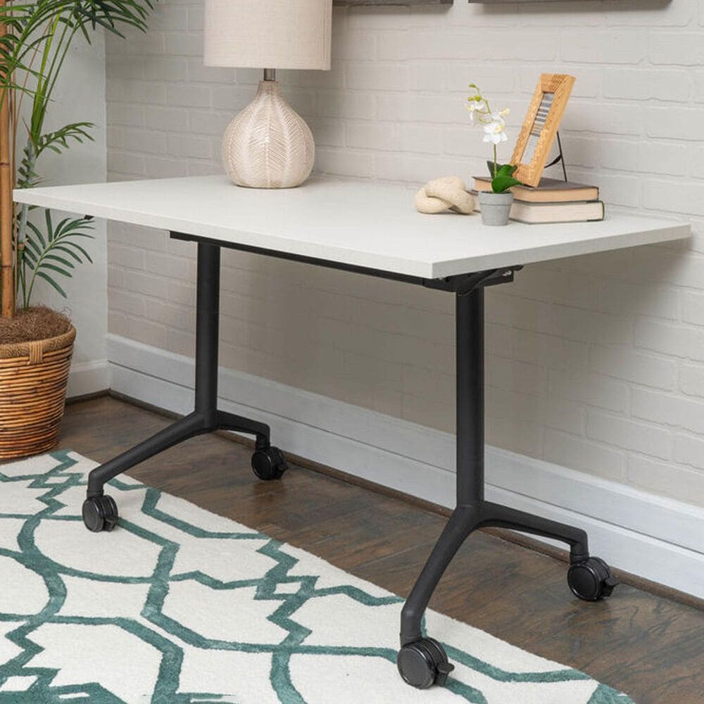 Linon Home Decor Folding Desk in White, , large