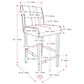 CorLiving Leila 31" Bar Stool in Silver Grey, , large