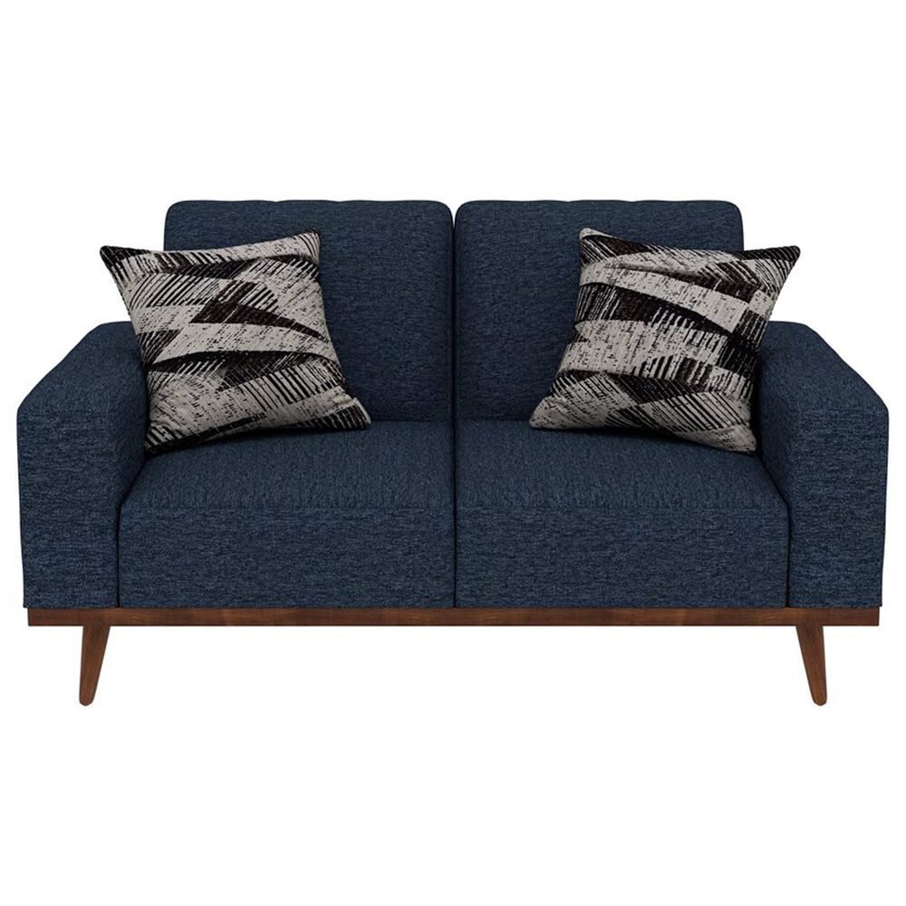 Golden Wave Furniture Heath Stationary Sofa and Loveseat Set in Navy, , large