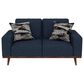 Golden Wave Furniture Heath Stationary Sofa and Loveseat Set in Navy, , large