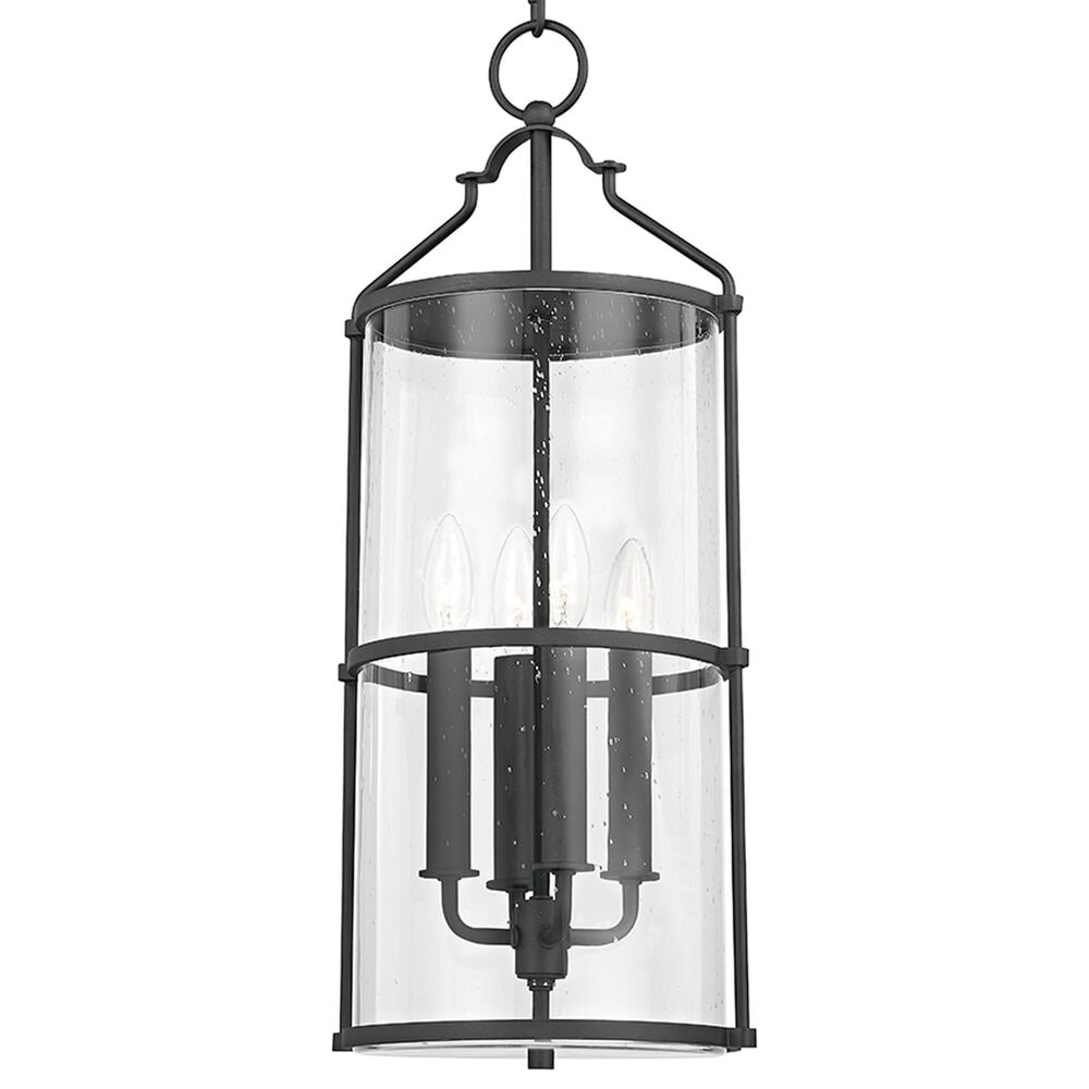 Troy Lighting Burbank 4-Light Exterior Pendant in Texture Black, , large