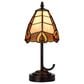 Cal Lighting 13" Tiffany Accent Lamp with Orange Shade in Dark Bronze, , large
