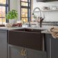 Blanco Ikon 33" Apron Double Bowl Farmhouse Sink with Low Divide in Cafe, , large