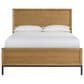 Hawthorne Furniture Newport Queen Panel Bed in Natural Oak and Matte Black, , large