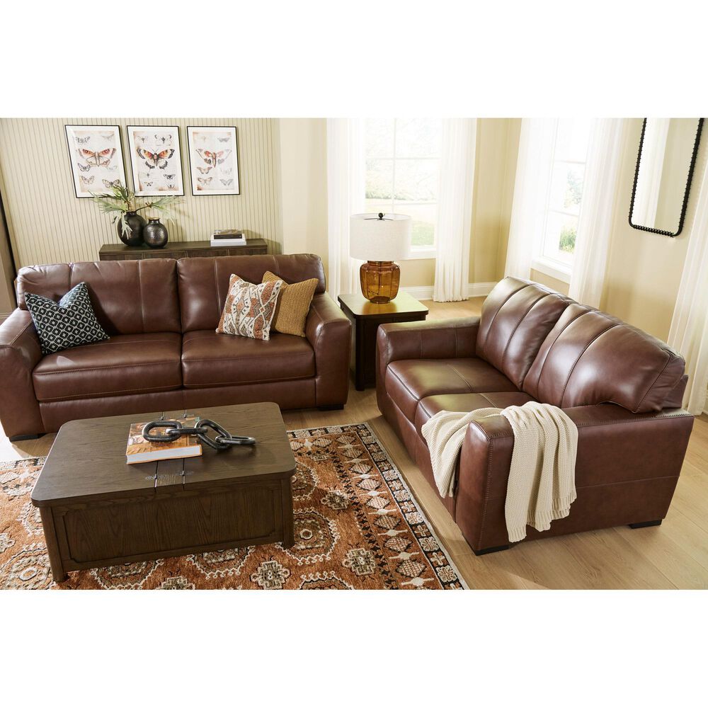 Ashley Brogliano Stationary Sofa and Loveseat Set in Canyon, , large