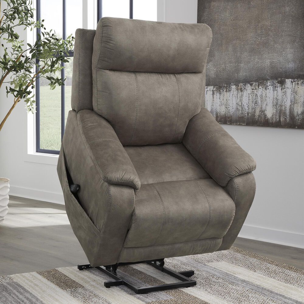 Ashley Crestmeade Power Lift Recliner in Fossil, , large