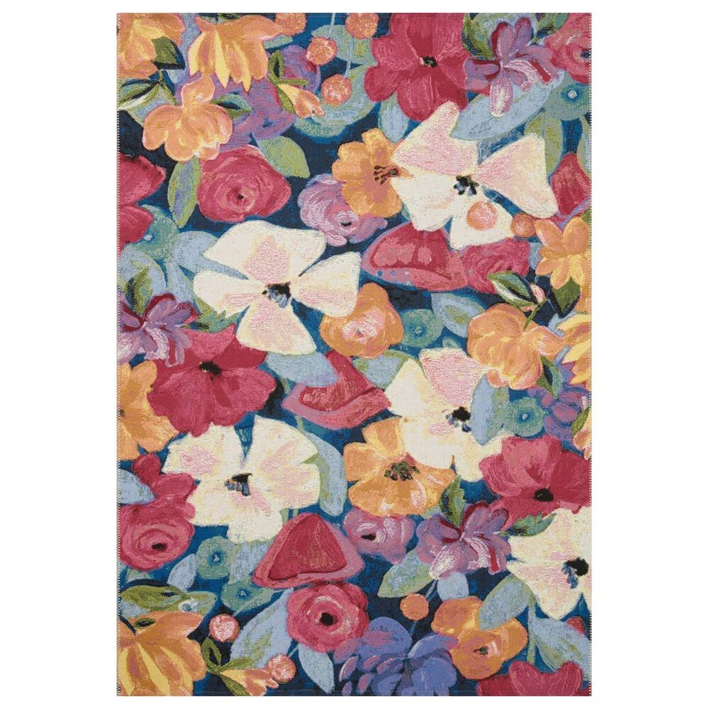 Loloi II Botanical 7"10" x 11"2" Navy and Multicolor Area Rug, , large