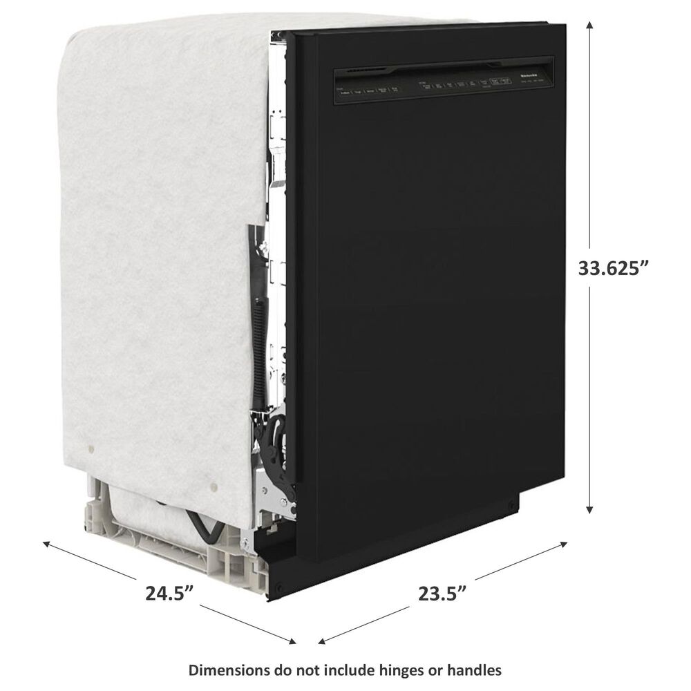 KitchenAid 24&quot; Built-In Pocket Handle Dishwasher with 39 Decibel in Black, , large