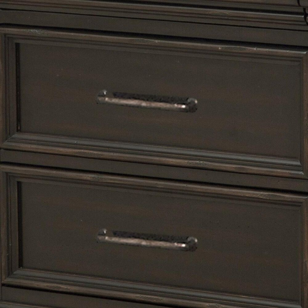 at HOME Caldwell 2 Drawer Nightstand in Caldwell Dark Brown with Black, , large