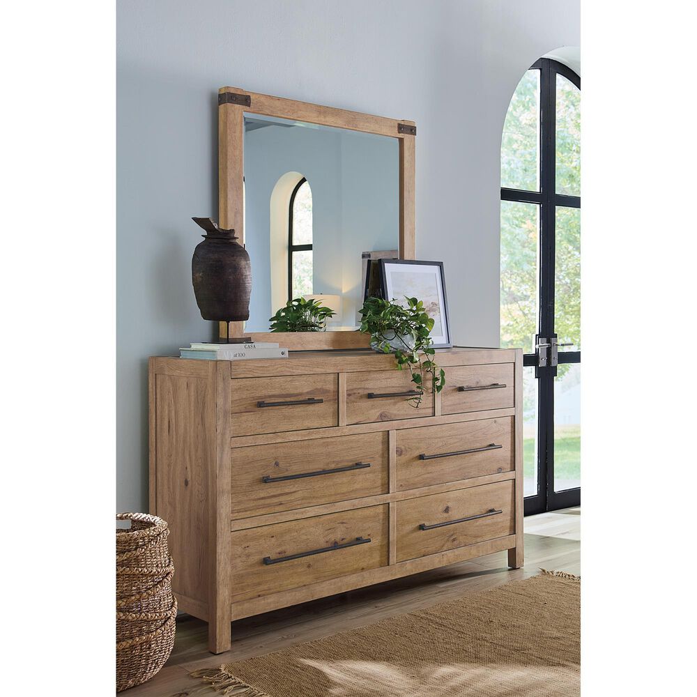 Hooker Furniture Vineyard Row Square Mirror in Sonoma, , large