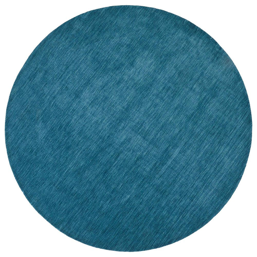 Feizy Luna 10" Round Teal Area Rug, , large
