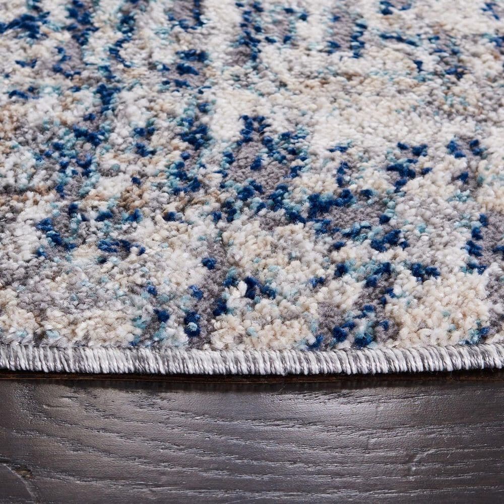 Safavieh Aston ASN712F 6&#39;7&quot; Round Grey and Navy Area Rug, , large