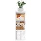 HOMLUX 3-Tier Corner Open Shelf Bookcase in White, , large