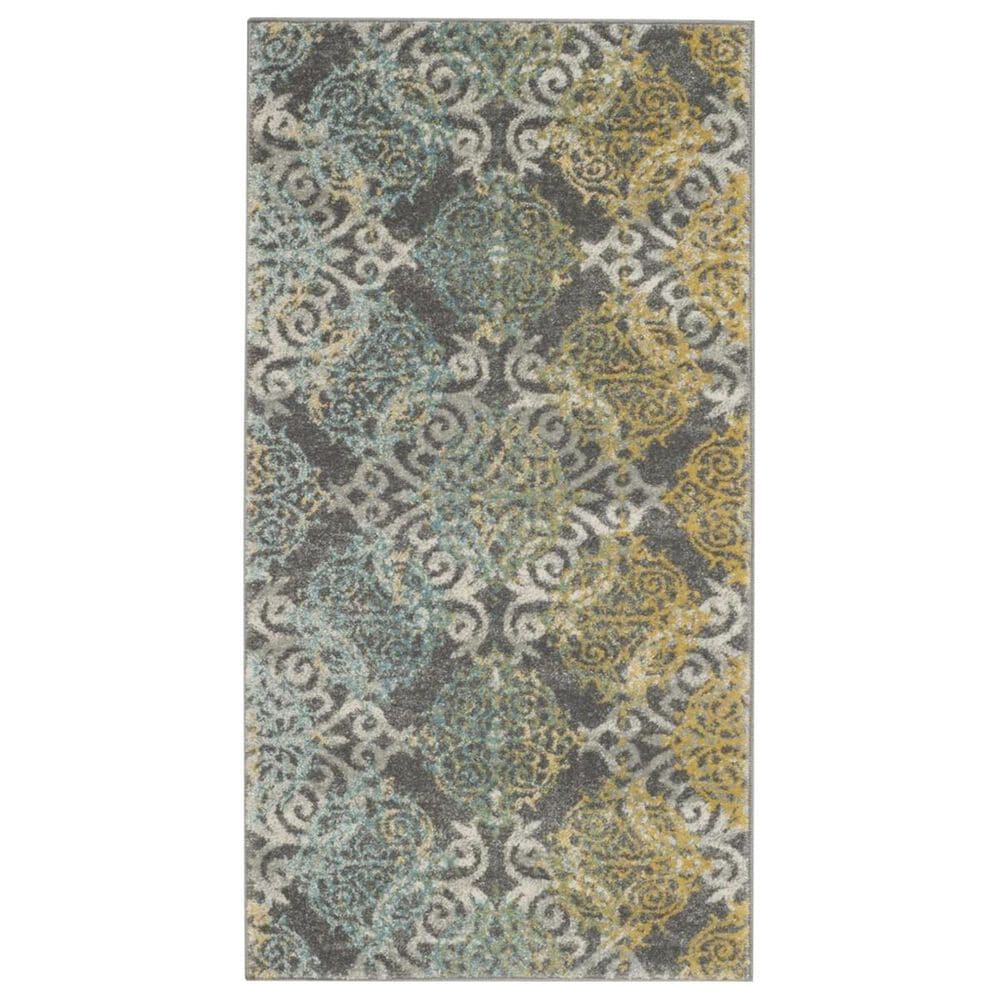 Safavieh Evoke EVK230D 2"2" x 4" Grey and Ivory Scatter Rug, , large