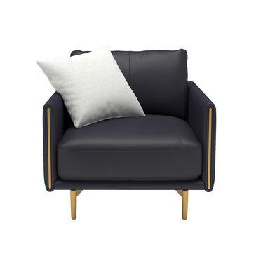 Interlochen Leather Chair in Florida Black, , large