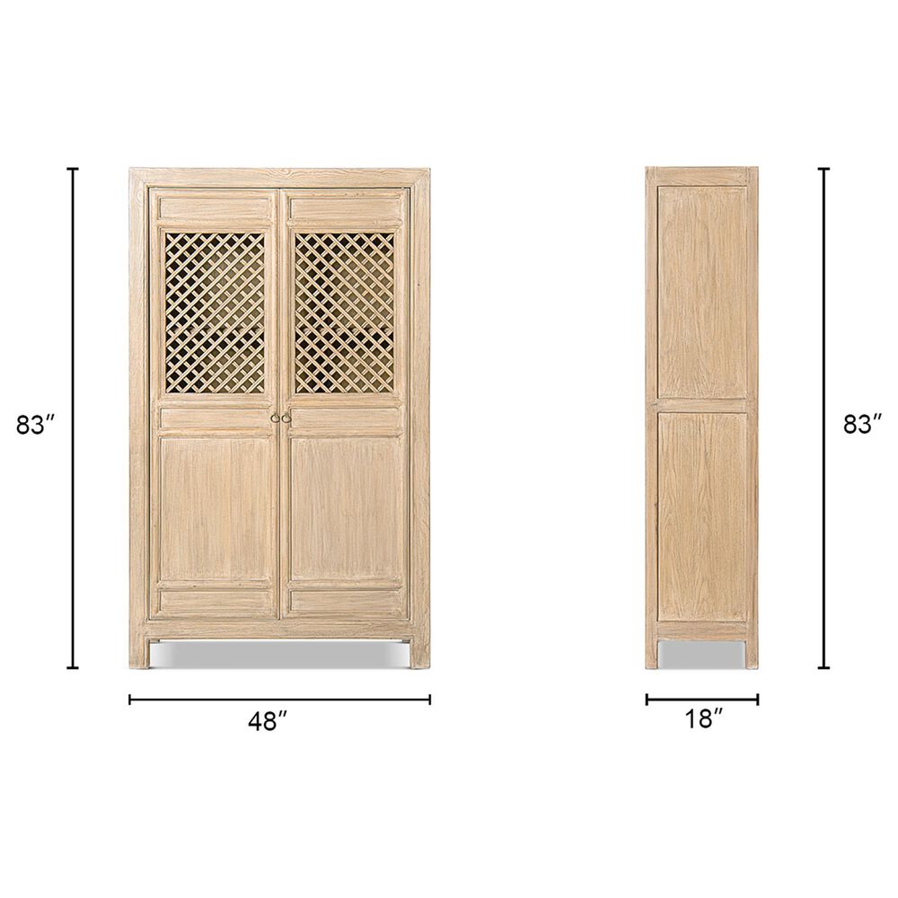 Jennifer Taylor Home Arden 83" 2-Door Tall Bookcase Storage Cabinet in Heritage Light Natural Brown, , large