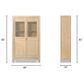 Jennifer Taylor Home Arden 83" 2-Door Tall Bookcase Storage Cabinet in Heritage Light Natural Brown, , large